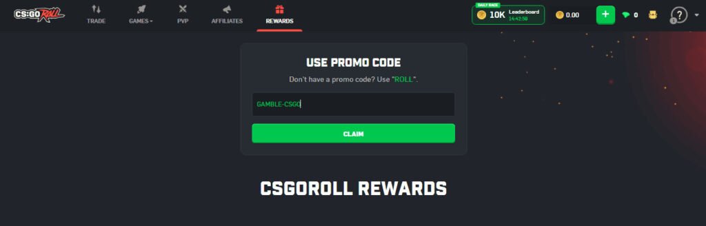 Aktivierung des Promo-Codes